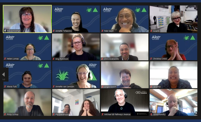 Attendees of the online Tapatoru Award ceremony in Zoom