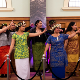 A group of pacific students
